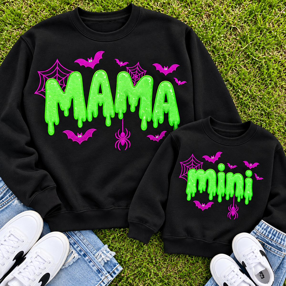 Mama Halloween Embroidered Sweatshirt