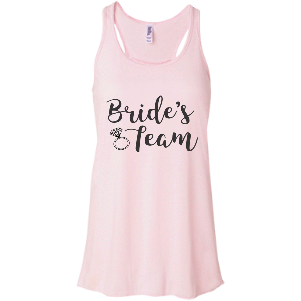 Bride's Team (Black) Flowy Racerback Tank
