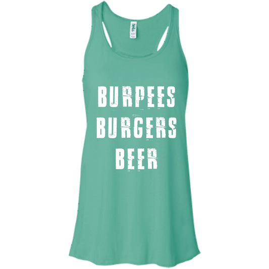Burpees Burgers Beer Racerback Tank