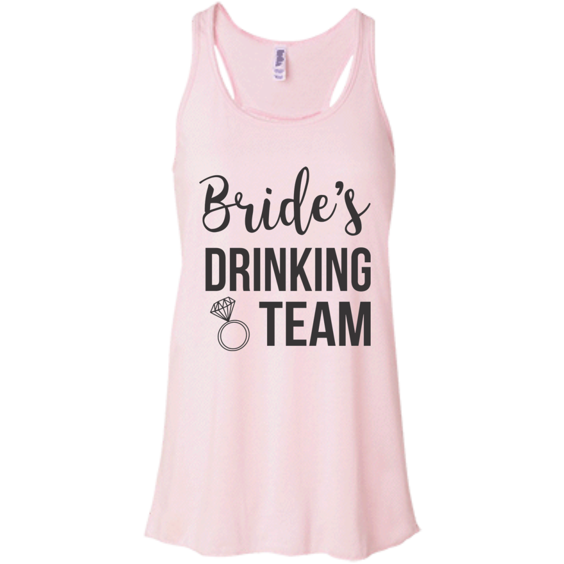 Bride's Drinking Team (Black) Flowy Racerback Tank