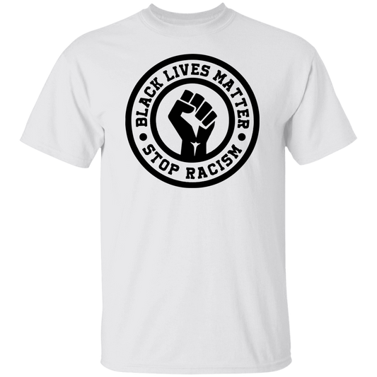 Black Lives Matter Stop Racism Basic White T-Shirt