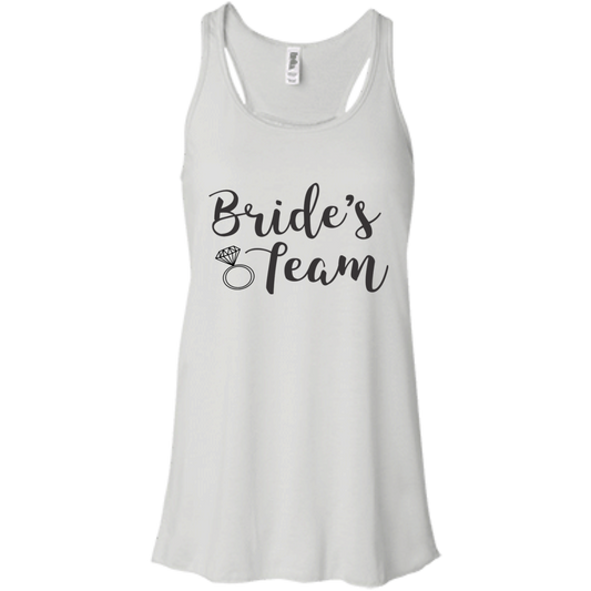 Bride's Team (Black) Flowy Racerback Tank
