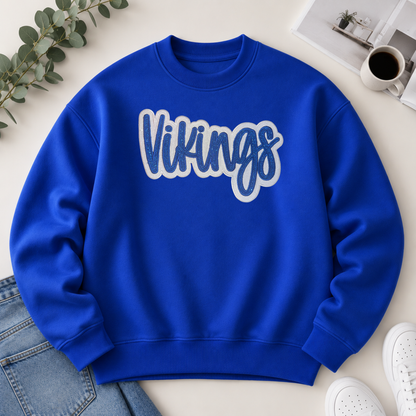 Vikings Double Appliqué Embroidered Sweatshirt