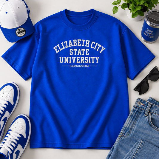 Arched ECSU Embroidered T-Shirt
