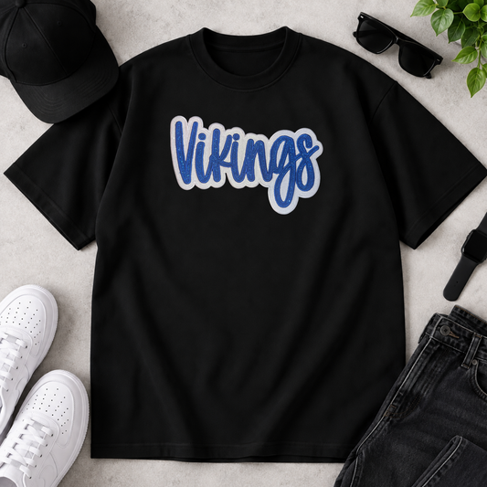Vikings Double Appliqué Embroidered T-shirt