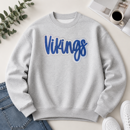 Vikings Double Appliqué Embroidered Sweatshirt