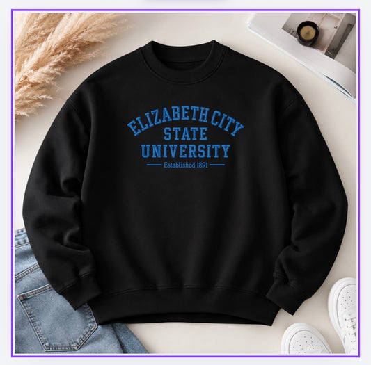 Arched ECSU Embroidered Sweatshirt