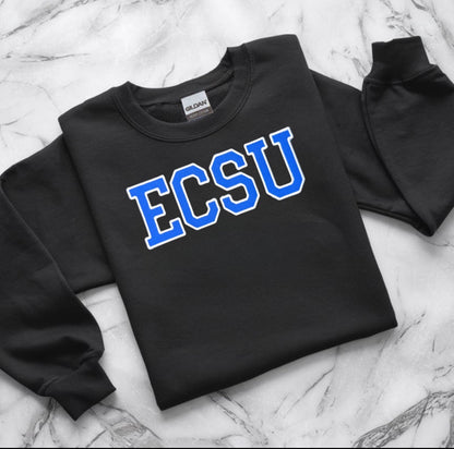 ECSU Solid Blue Embroidered Sweatshirt
