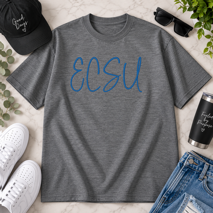 ECSU Puff Embroidered T-Shirt