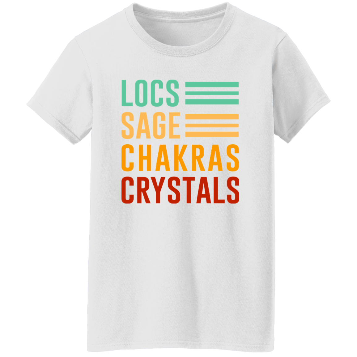 Locs, Sage, Chakras, Crystals T-Shirt