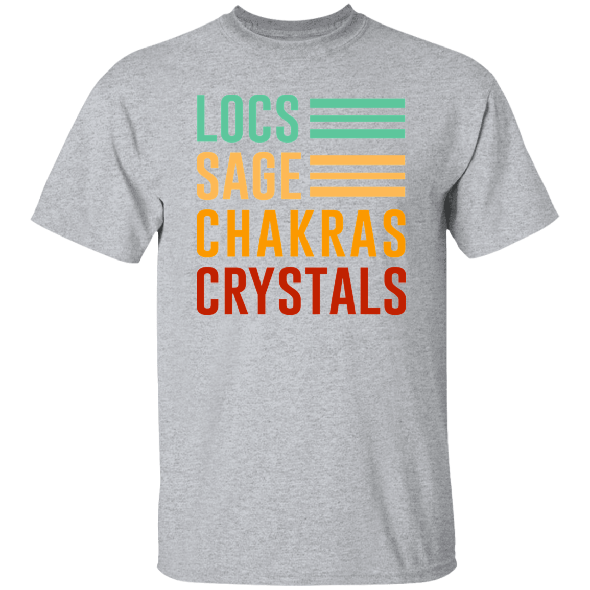 Locs, Sage, Chakras, Crystals T-Shirt