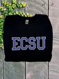 ECSU Blue Glitter Embroidered Sweatshirt