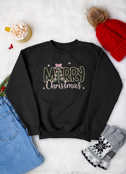 Merry Christmas Embroidered Sweatshirt
