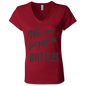 We're Poppin Bottles (Black) V-Neck T-Shirt