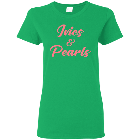 Ivies and Pearls Ladies' Green T-Shirt