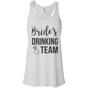 Bride's Drinking Team (Black) Flowy Racerback Tank