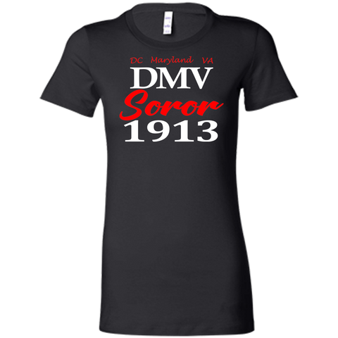 DMV Soror Red and White Ladies' T-Shirt