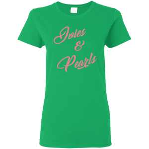 Ivies Pearls 2 Ladies' Green T-Shirt