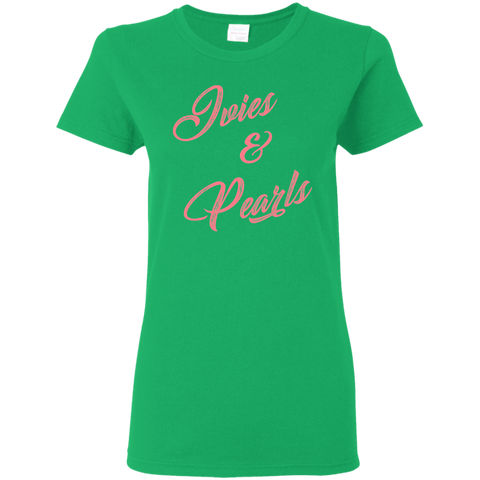 Ivies Pearls 2 Ladies' Green T-Shirt
