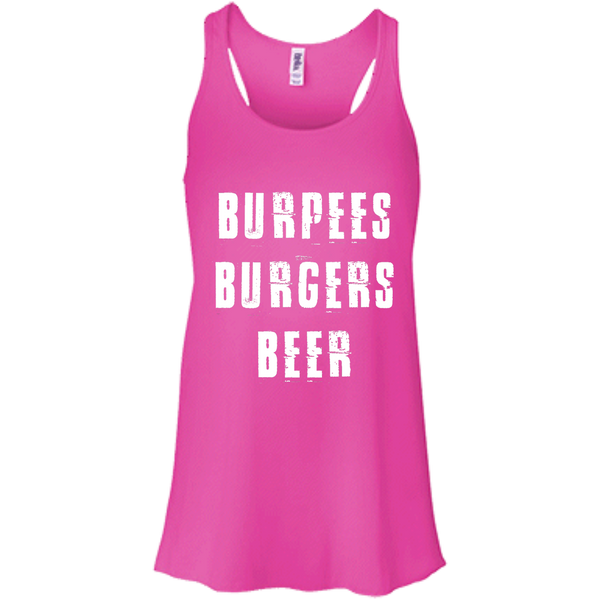 Burpees Burgers Beer Racerback Tank