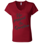 He Popped The Question (Black) V-Neck T-Shirt